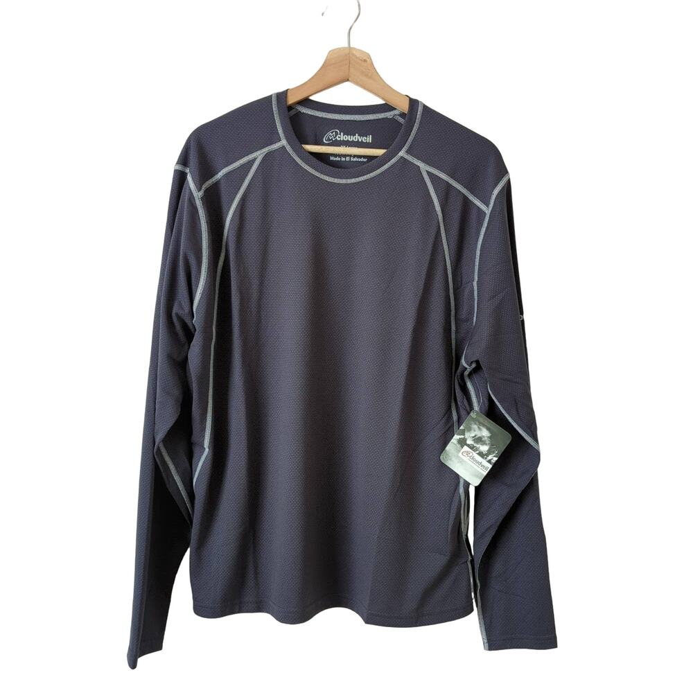 Cloudveil Women's Baselayer‎ Top XXL Gray Long Sleeve Lightweight Crew Ski Warm